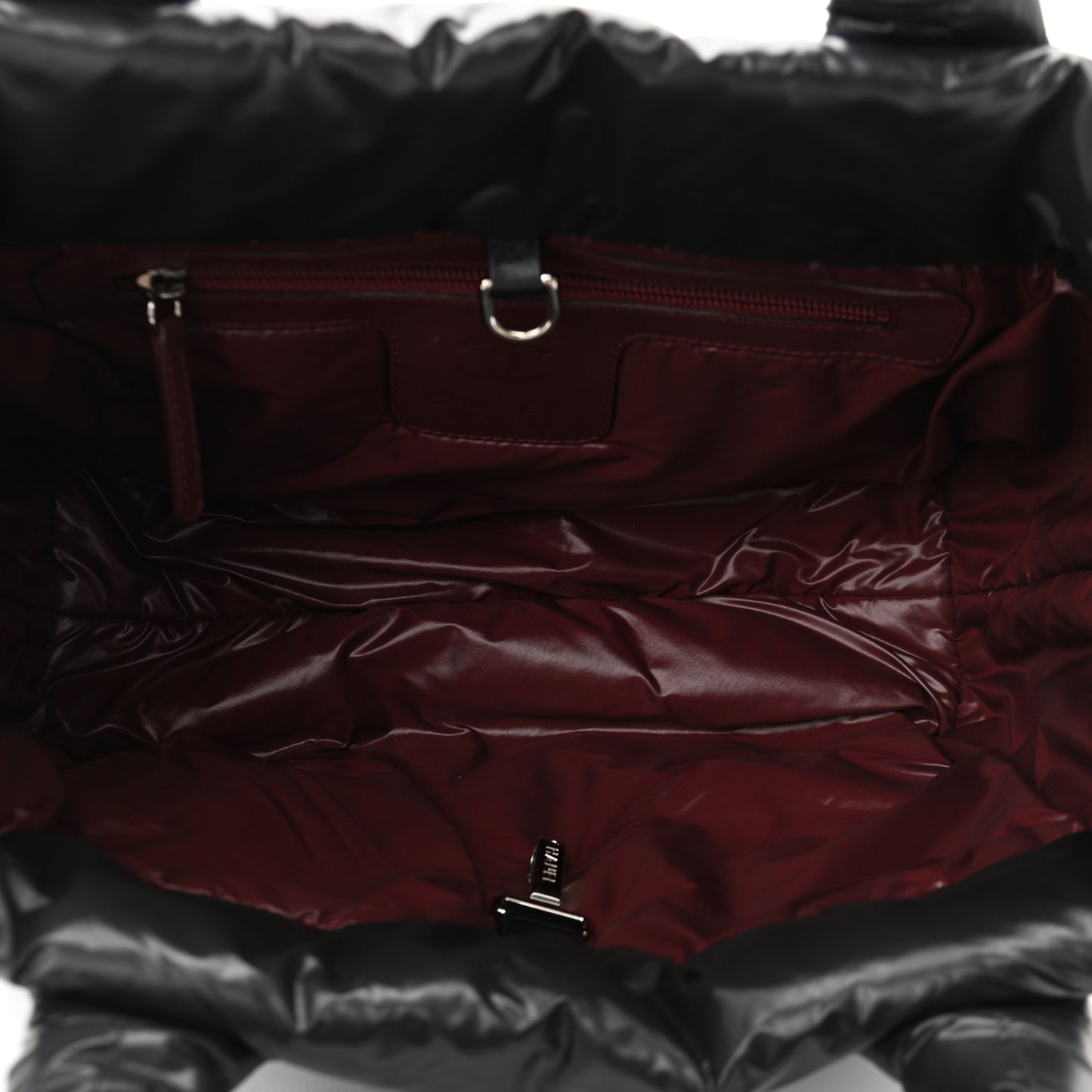 Nylon Quilted Small Coco Cocoon Tote Black