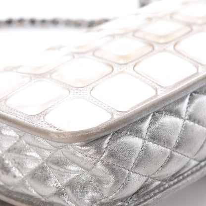 Chanel Vinyl Large Ice Cube Flap Silver 14 of 15