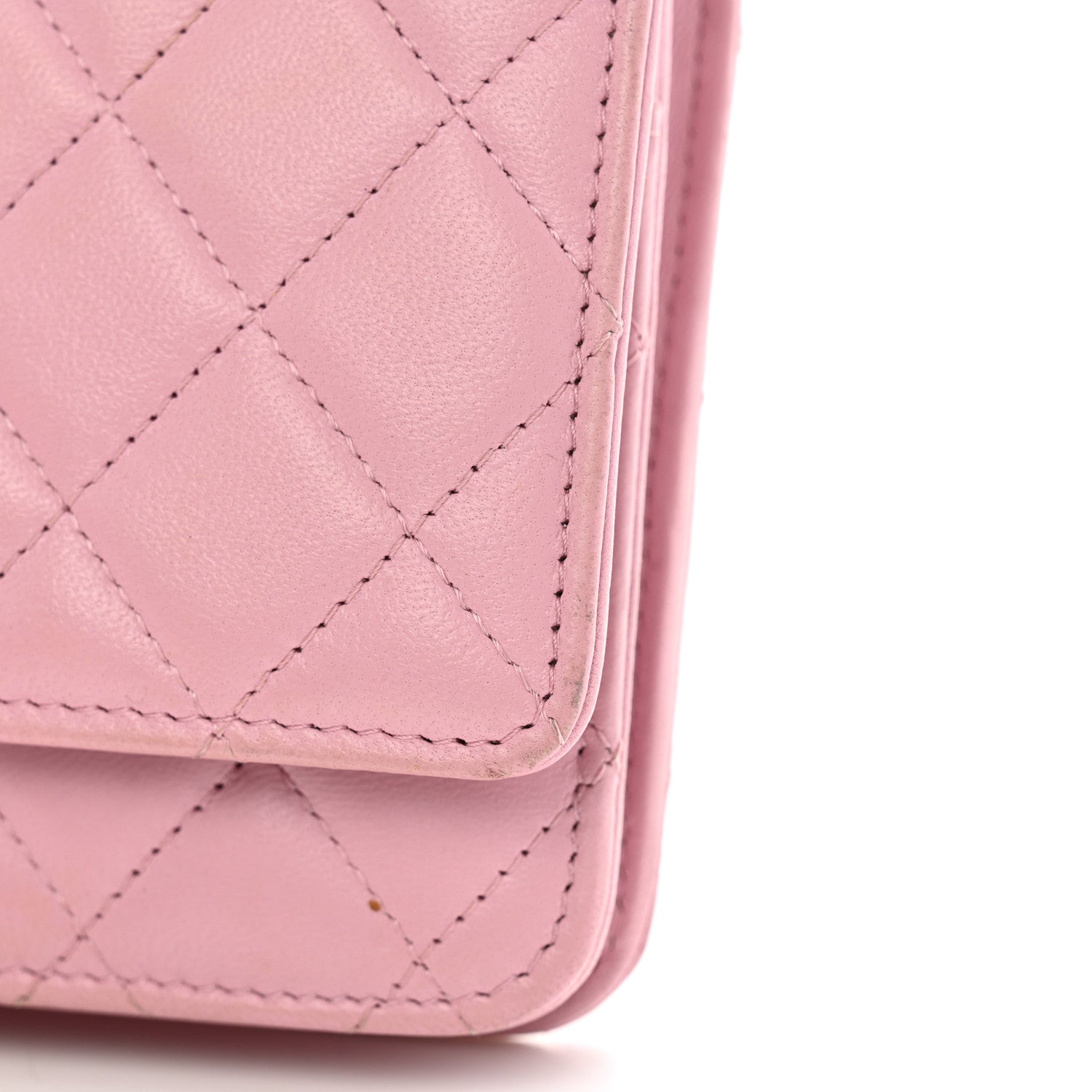Chanel Lambskin Quilted Trendy CC Wallet On Chain WOC Pink 12 of 13