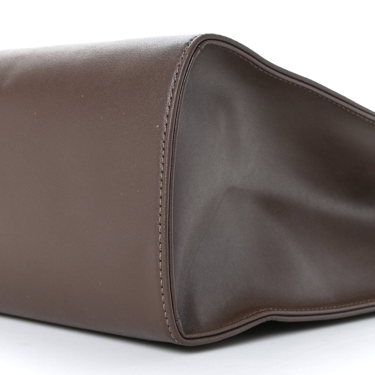 Vegan Leather Medium Shopping Bag Chocolate