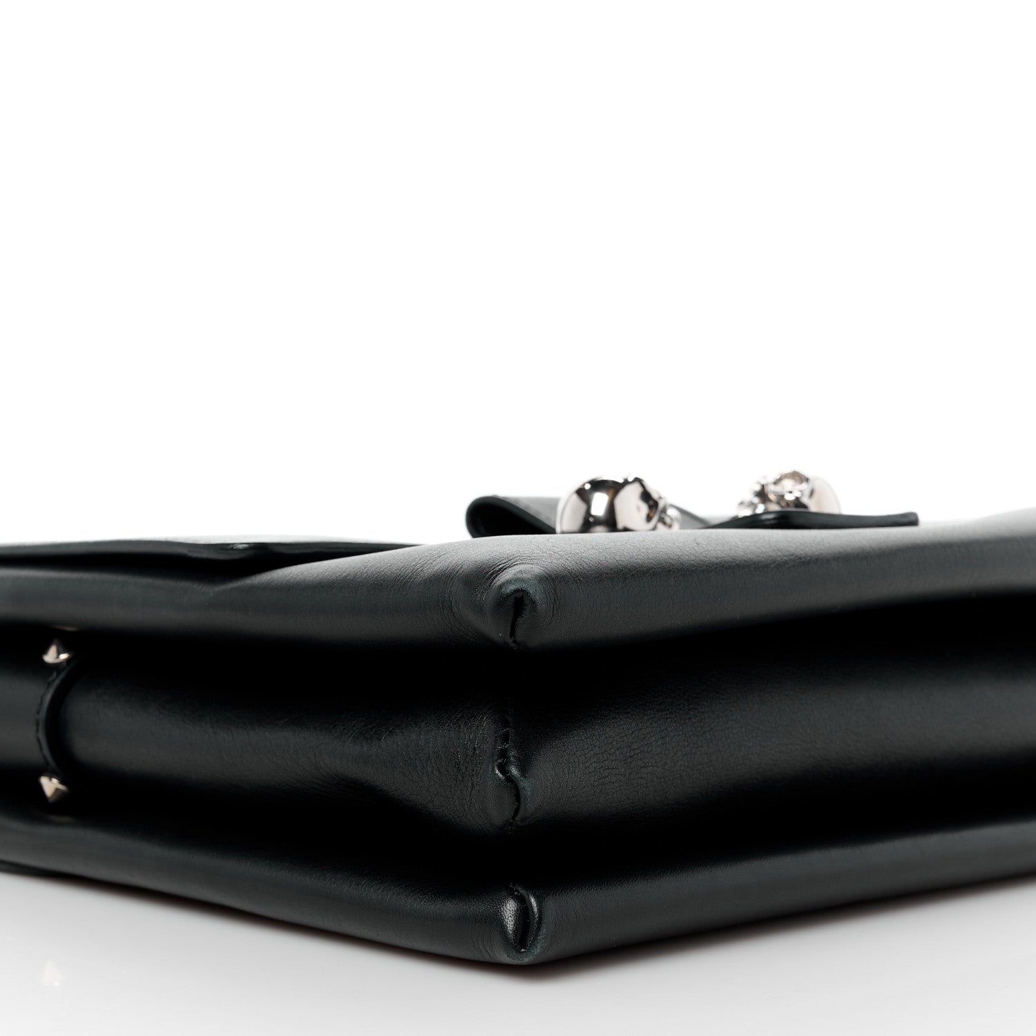 Alexander McQueen Calfskin Medium Twin Skull Chain Crossbody Black 10 of 11