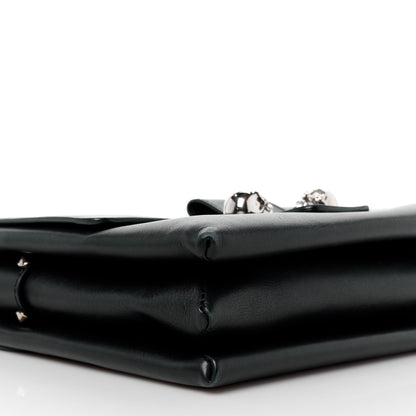Alexander McQueen Calfskin Medium Twin Skull Chain Crossbody Black 10 of 11