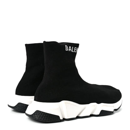 Balenciaga Neoprene Knit Mens Hi Speed Sneakers 43 Black White 4 of 8