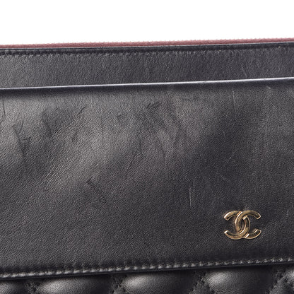 Chanel Lambskin Quilted Large Flap Cosmetic Case Black 11 of 13