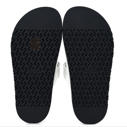 Hermes Calfskin Womens Chypre Sandals 37 White 6 of 10