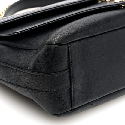 Chanel Sheepskin Chevron Quilted Mini Double Chevron Flap Black 9 of 10