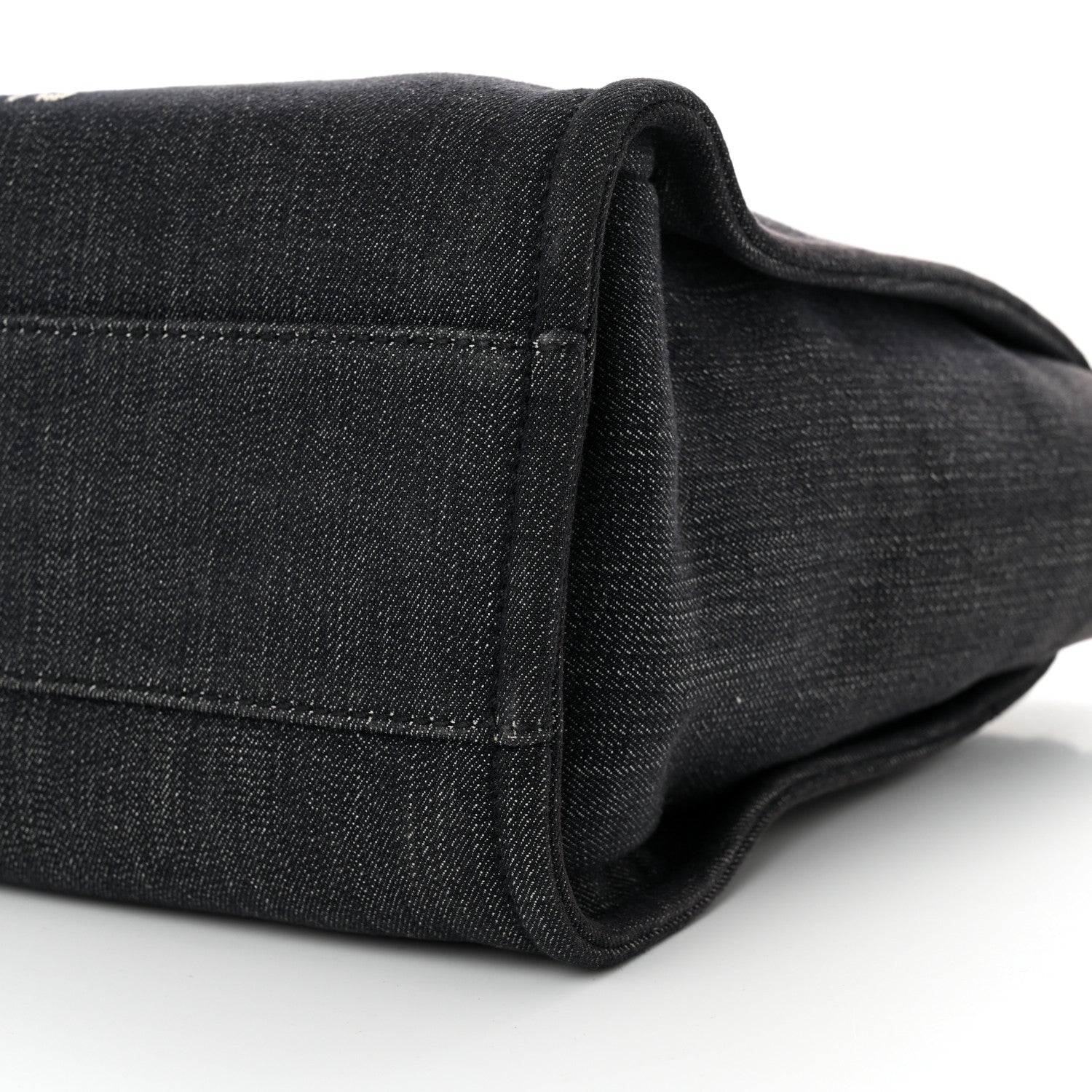 Chanel Denim Small Deauville Tote Dark Blue 10 of 11