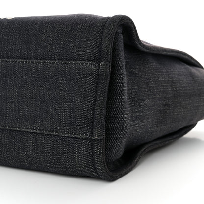 Chanel Denim Small Deauville Tote Dark Blue 10 of 11