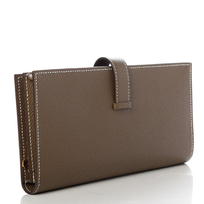 Hermes Epsom Bearn Gusset Wallet Etoupe 3 of 7