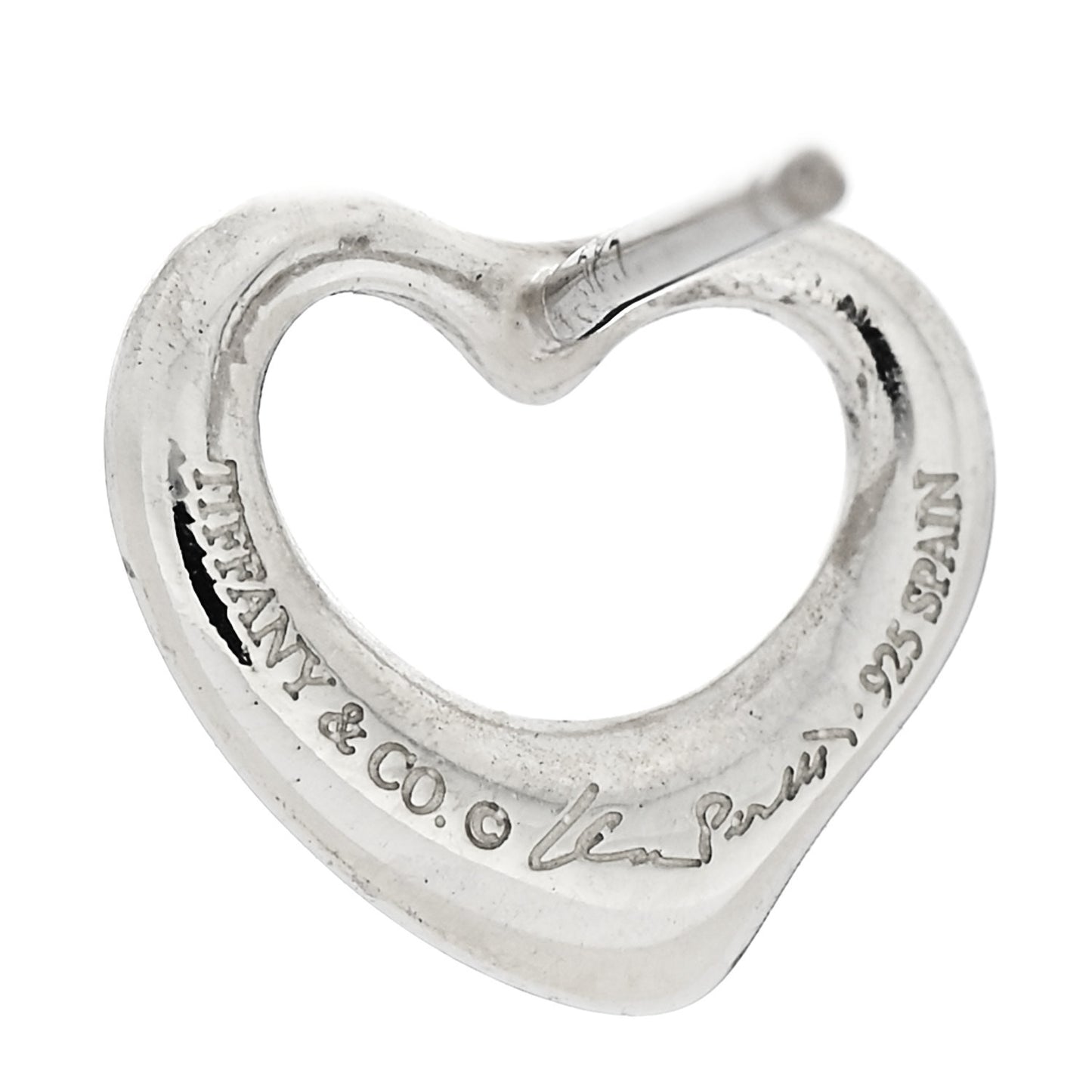 Sterling Silver Elsa Peretti 11mm Open Heart Earrings