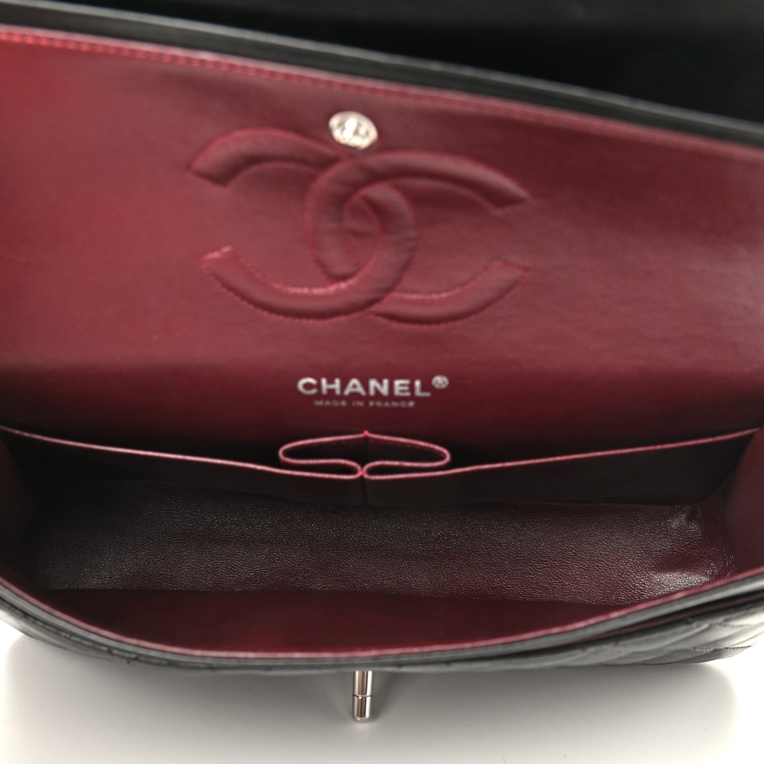 Chanel Lambskin Quilted Medium Double Flap Black 6 of 10