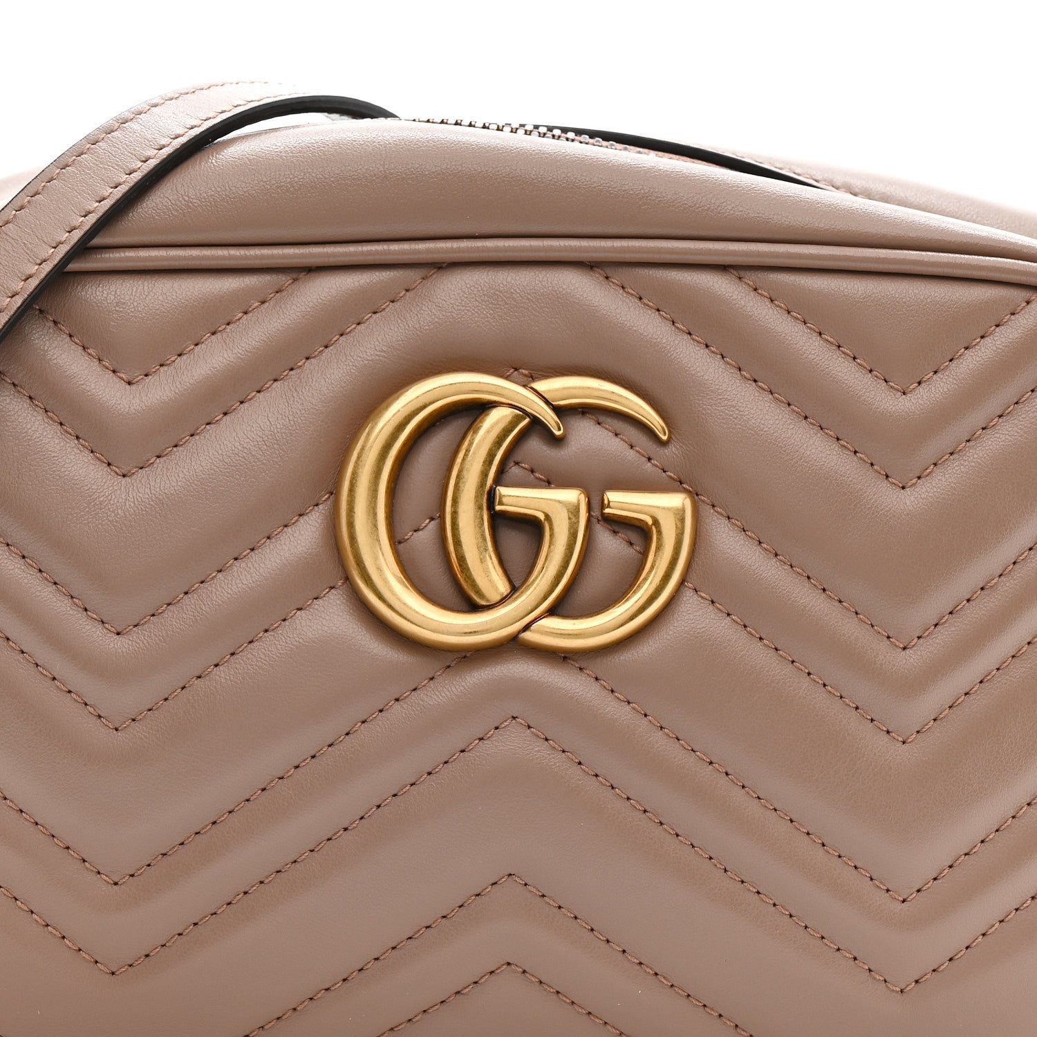 Gucci Calfskin Matelasse Small GG Marmont Chain Shoulder Bag Porcelain Rose 8 of 12