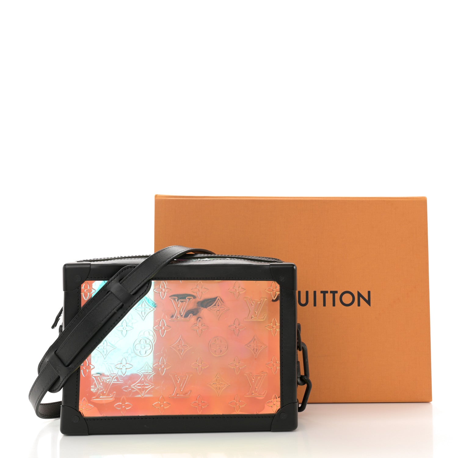 Louis Vuitton Calfskin PVC Monogram Solar Ray Soft Trunk Iridescent Prism Black 14 of 14