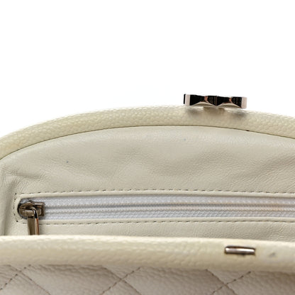 Chanel Caviar Quilted Timeless Clutch White 9 of 12
