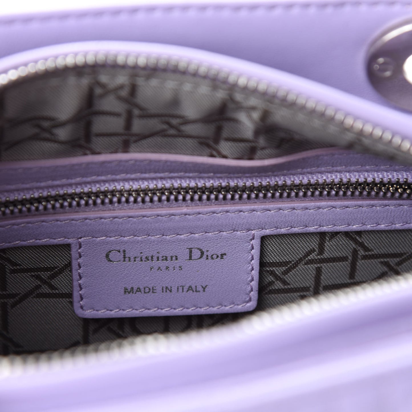 Lambskin Cannage Medium Lady Dior Purple