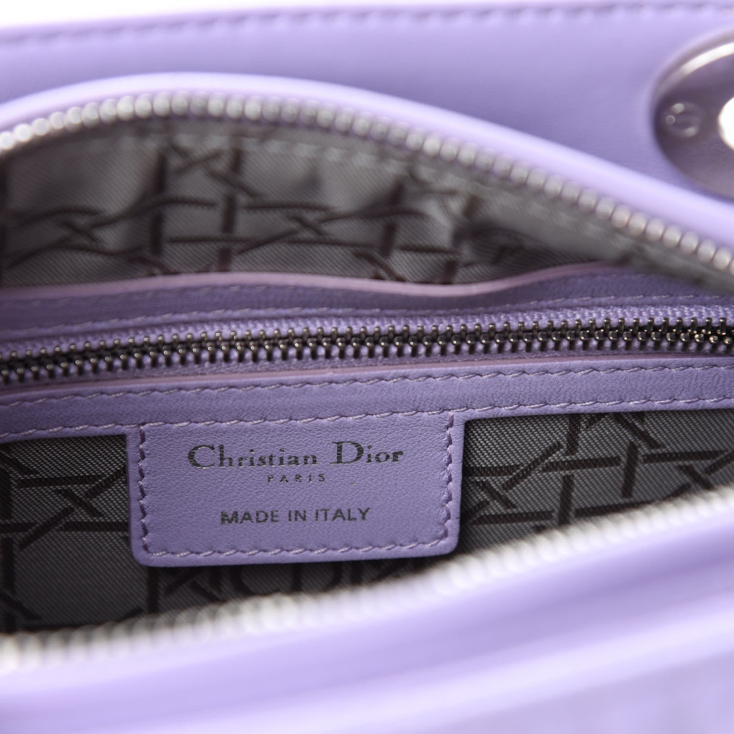 Christian Dior Lambskin Cannage Medium Lady Dior Purple 9 of 11