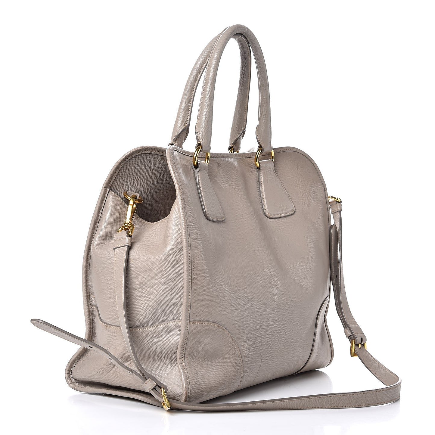 Saffiano Lux Shopping Tote Pomice