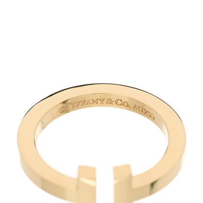 Tiffany 18K Yellow Gold T Square Ring 56 7.5 3 of 4