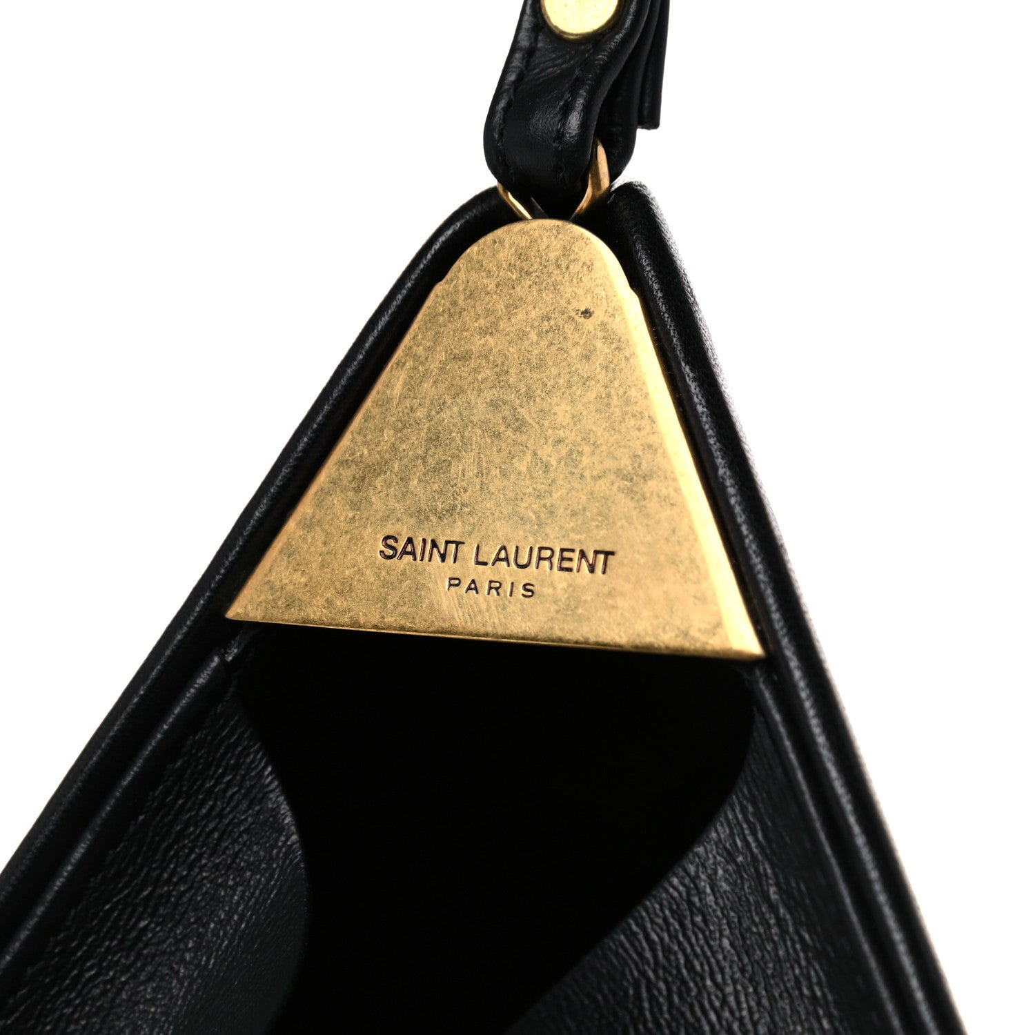Saint Laurent Lambskin Pyramid Clutch Black 8 of 17