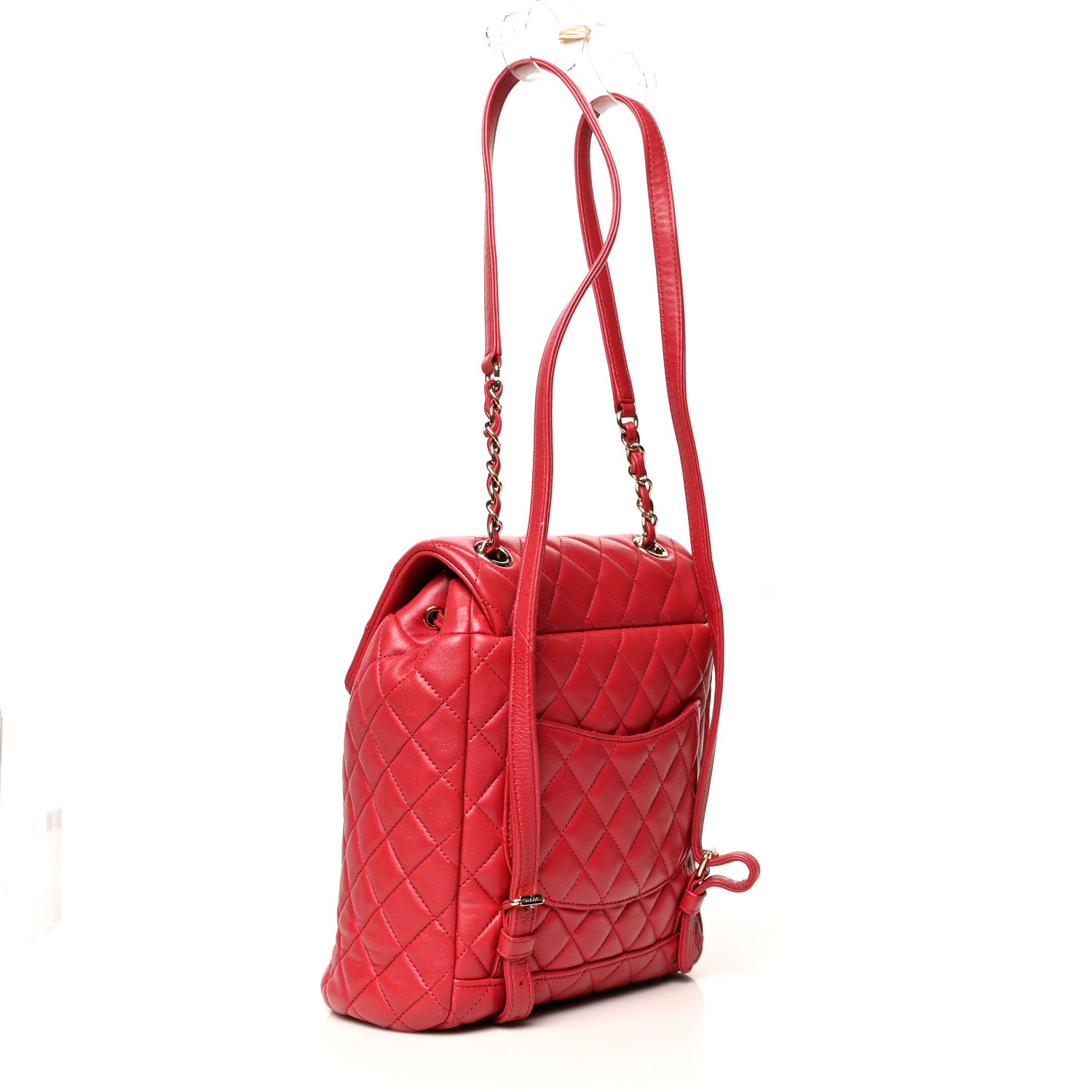 Chanel Lambskin Quilted Small Urban Spirit Backpack Dark Pink 3 of 11