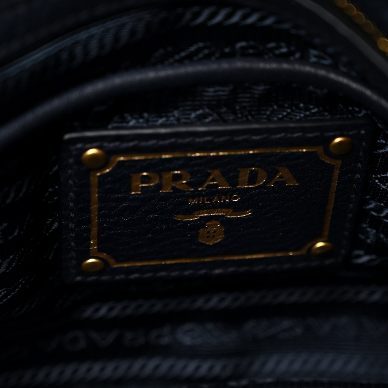 Prada Tessuto Nylon Vitello Daino Shopping Satchel Bleu 6 of 9