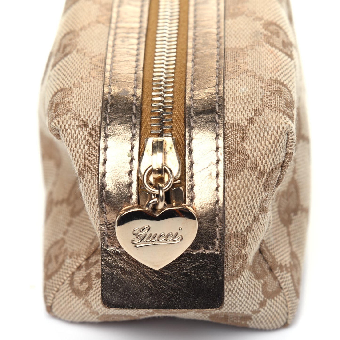 Monogram Small Cosmetic Case Metallic Bronze