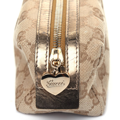 Gucci Monogram Small Cosmetic Case Metallic Bronze 19 of 19