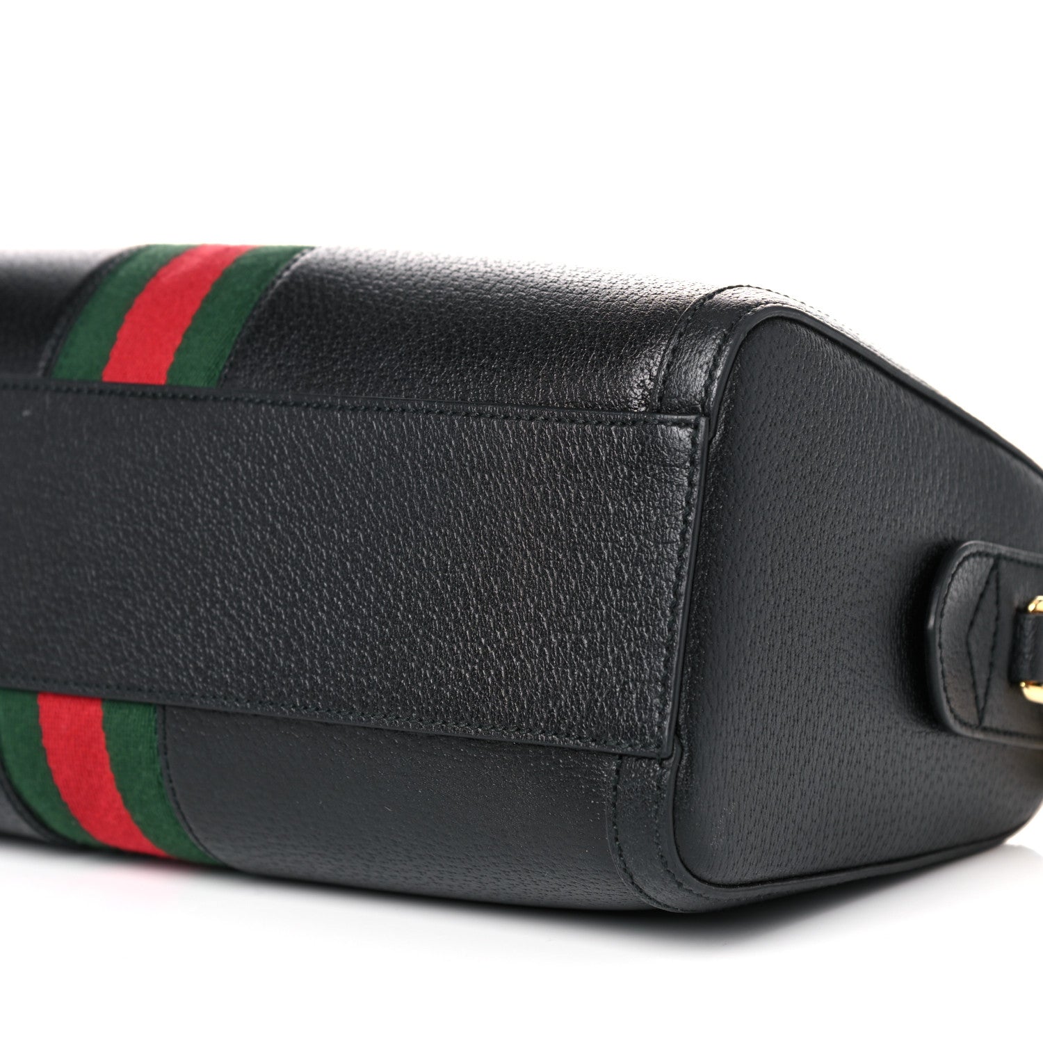 Gucci Textured Dollar Calfskin Web Medium Ophidia Boston Black 10 of 16