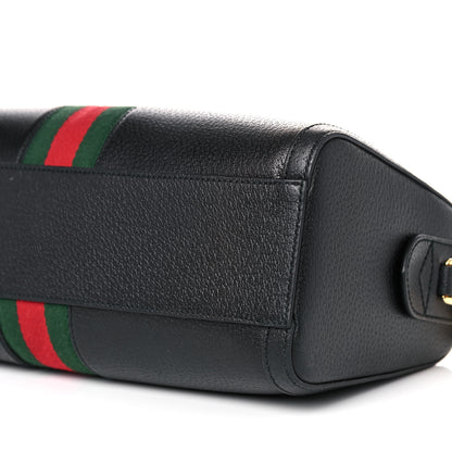 Gucci Textured Dollar Calfskin Web Medium Ophidia Boston Black 10 of 16