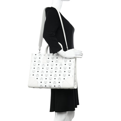 MCM Visetos Large Munchen Tote White 2 of 11