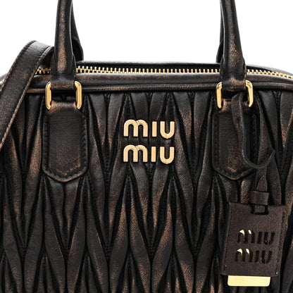Miu Miu Nappa Matelasse Arcadie Top Handle Bag Sand Coffee 8 of 11