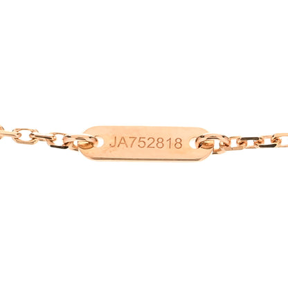 Van Cleef & Arpels 18K Rose Gold Carnelian Sweet Alhambra Pendant Necklace 4 of 5