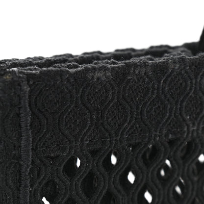 Christian Dior Mesh Embroidered Book Tote Black 10 of 10