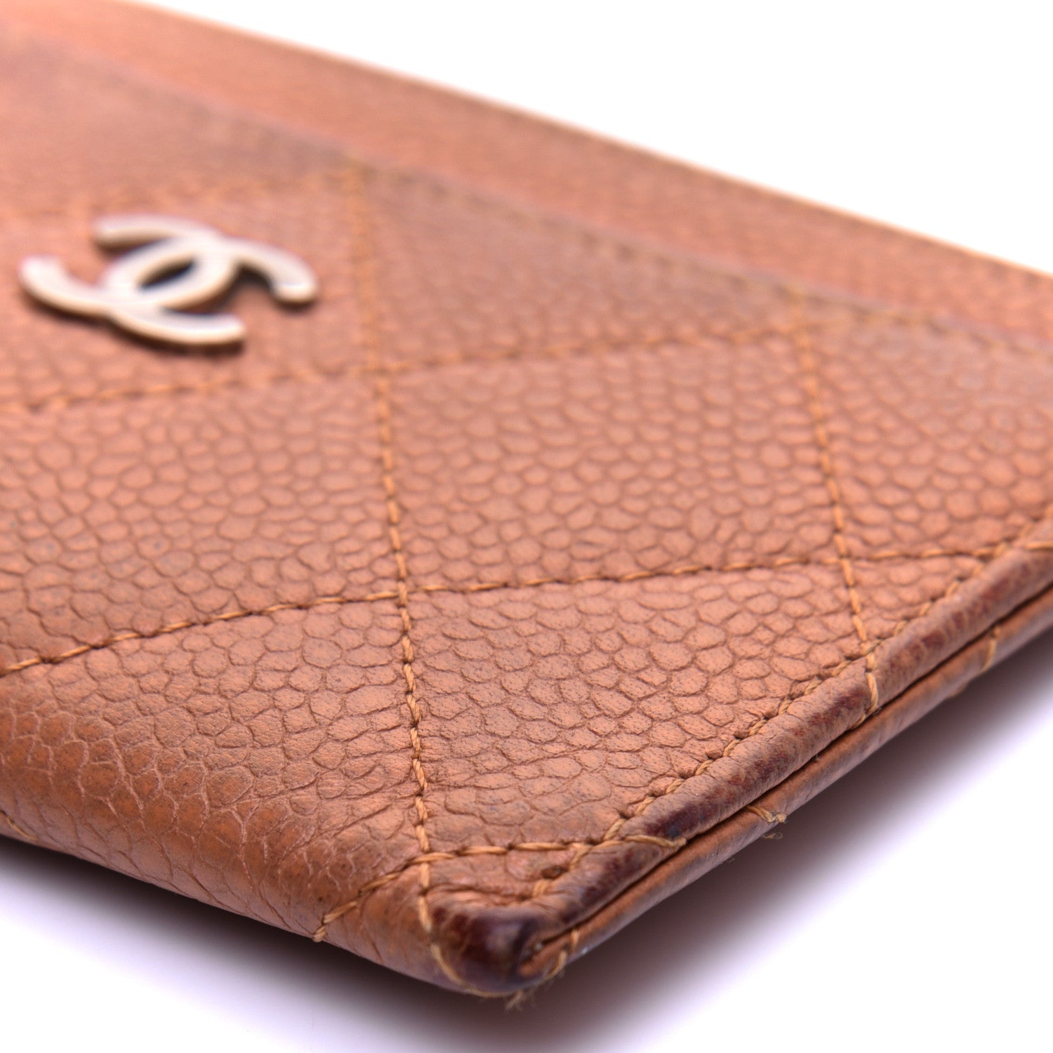 Chanel Caviar Quilted Card Holder Brown 11 of 13