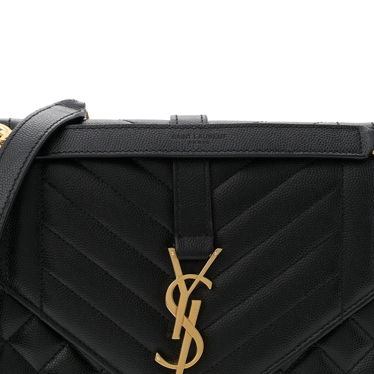Grain De Poudre Textured Mixed Matelasse Triquilt Medium Monogram Satchel Black