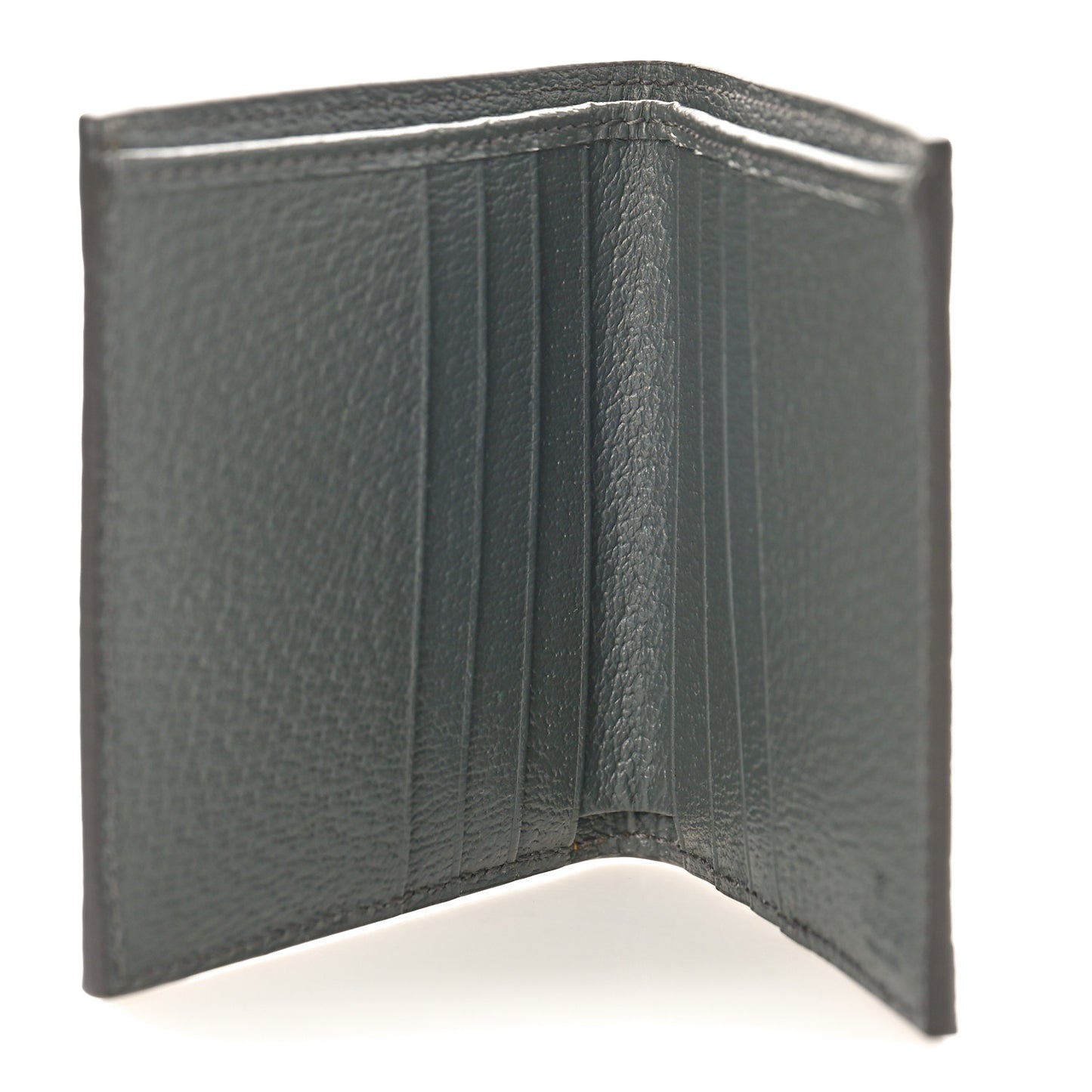 GG Supreme Monogram Calfskin Ophidia Bi-Fold Wallet Grey