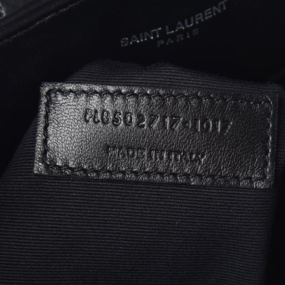 Saint Laurent Calfskin Y Quilted Monogram Small Loulou Shopper Black 9 of 9