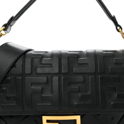 Fendi Nappa FF 1974 Embossed Baguette Black 8 of 10