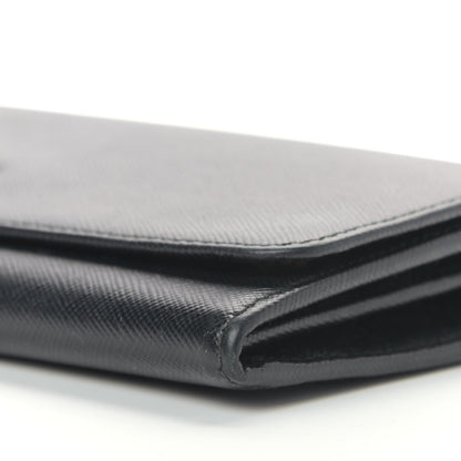 Prada Saffiano Metal Oro Chain Wallet Black 9 of 9