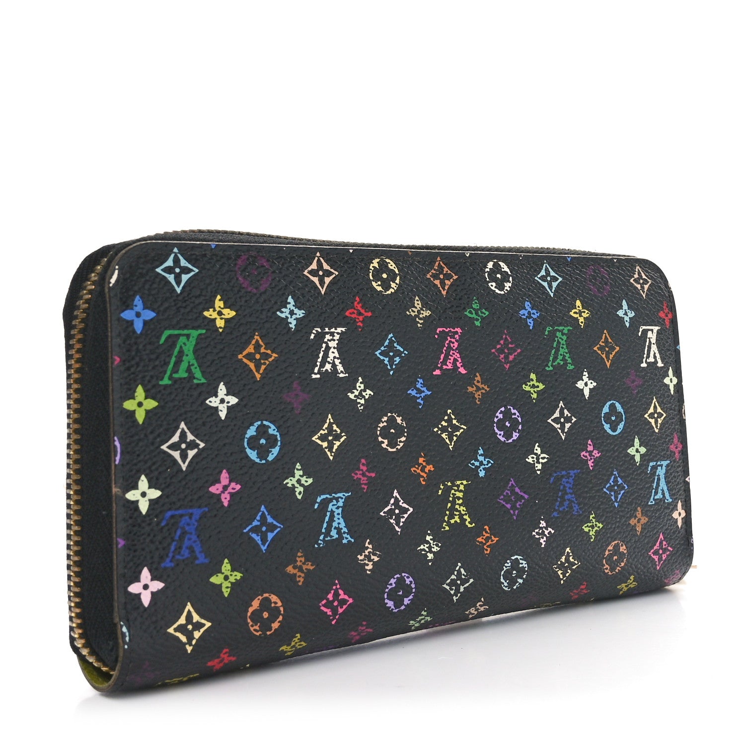 Louis Vuitton Monogram Multicolor Zippy Wallet Black Pistachio 3 of 11