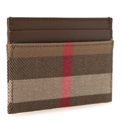 Burberry Grainy Calfskin Vintage Check Sandon Card Case Earth 3 of 8