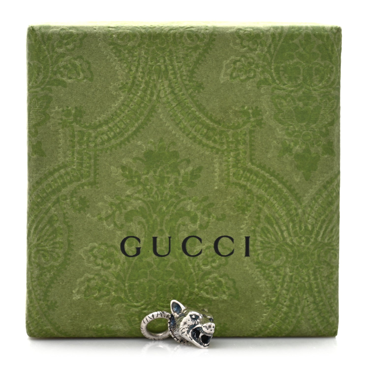 Gucci Sterling Silver Anger Forest Wolf Head Pendant 5 of 5