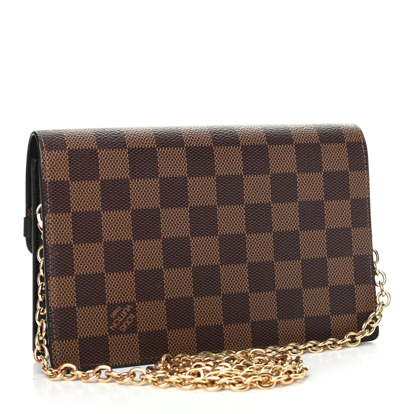 Damier Ebene Vavin Chain Wallet Black
