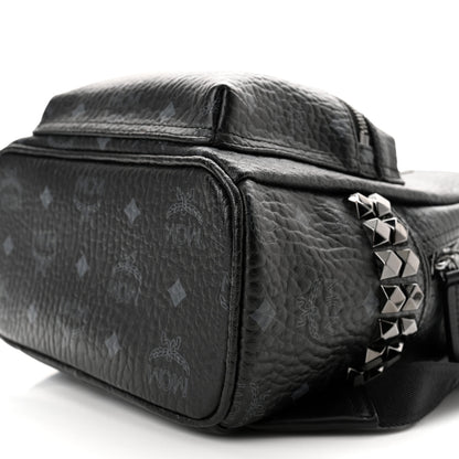 MCM Visetos Side Stud Mini Stark Backpack Black 8 of 8