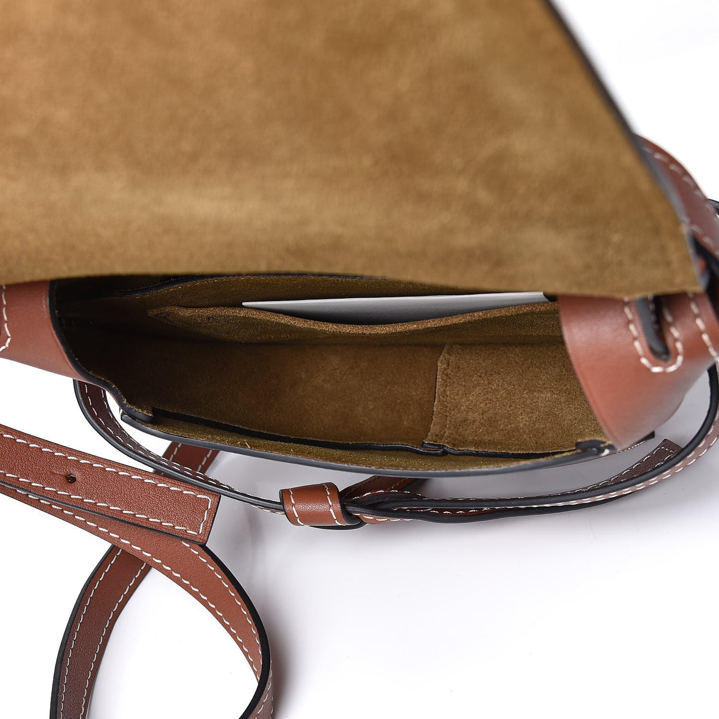 Calfskin Small Gate Crossbody Bag Rust