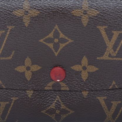 Louis Vuitton Monogram Emilie Wallet Red 9 of 10