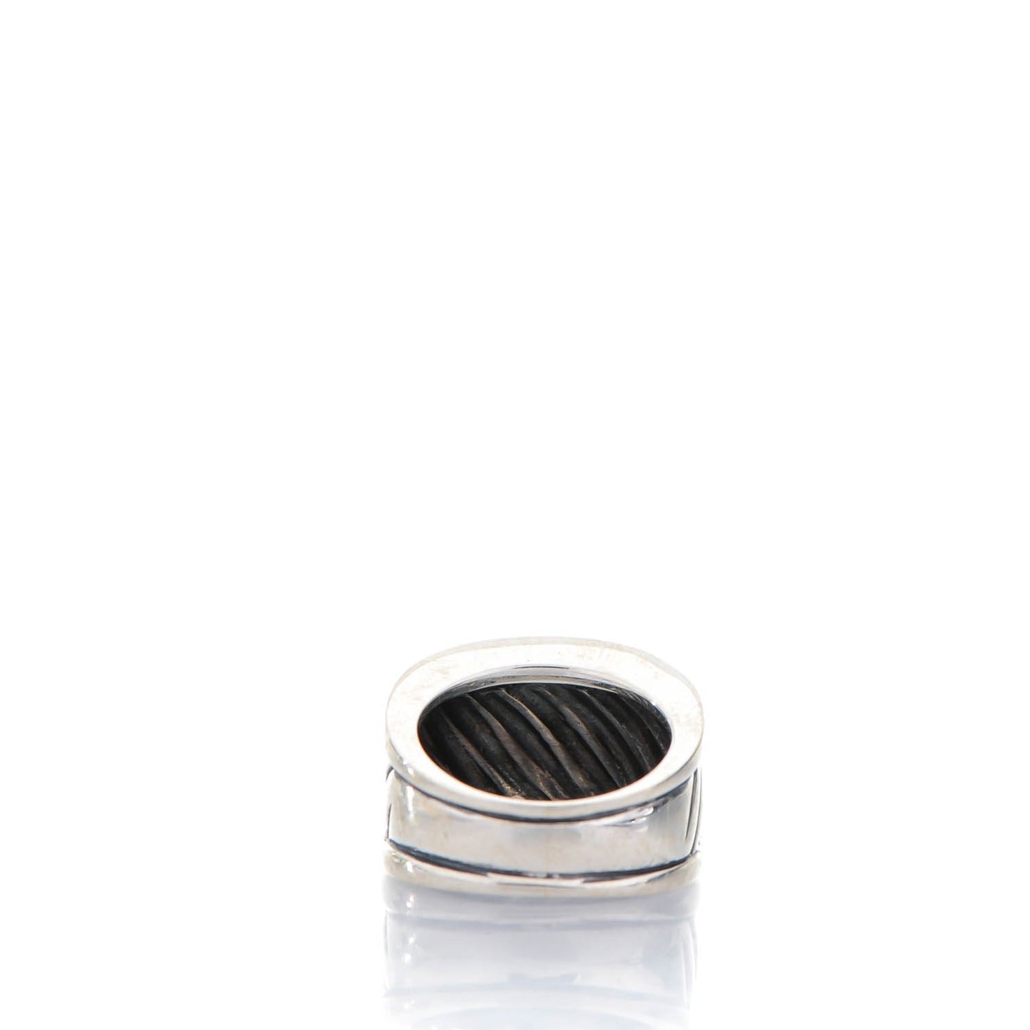 Sterling Silver Pave Diamond 15mm Thoroughbred Ring 48 4.5
