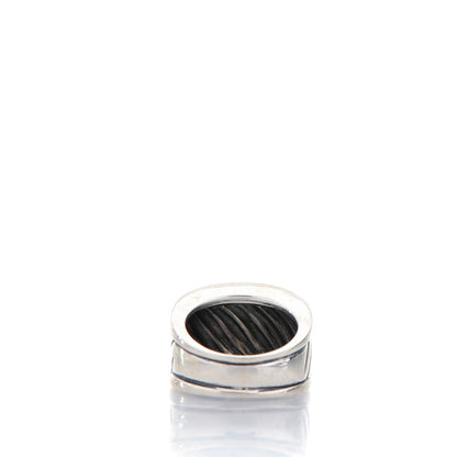 David Yurman Sterling Silver Pave Diamond 15mm Thoroughbred Ring 48 4.5 4 of 7