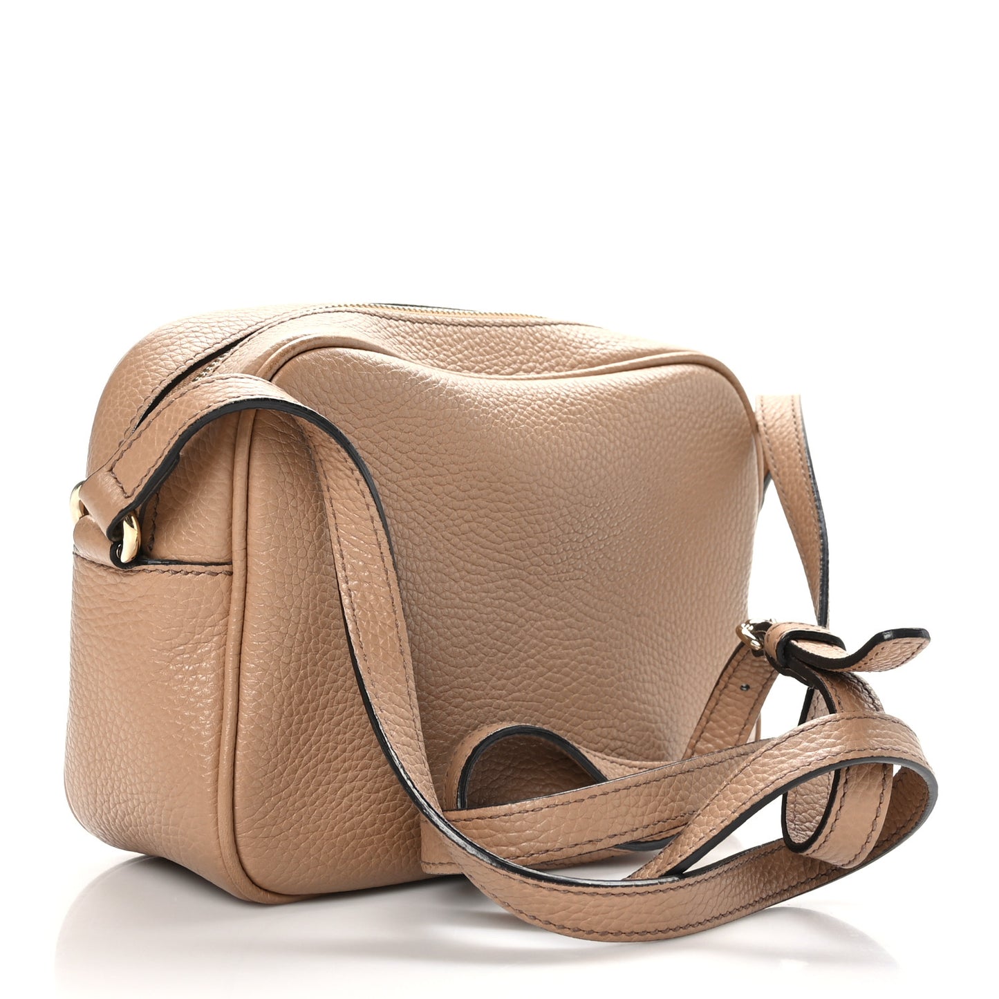 Pebbled Calfskin Small Soho Disco Bag Camelia