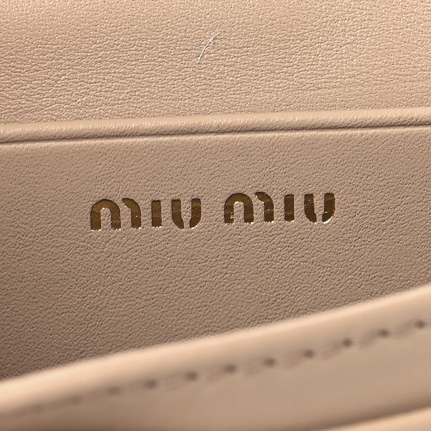 Miu Miu Nappa Softy Padded Flap Card Holder Cammeo 6 of 7